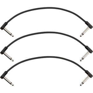 Fender Blockchain Patch Cable 3-Pack 1/4"RA Male-1/4"RA Male 8"-Music World Academy