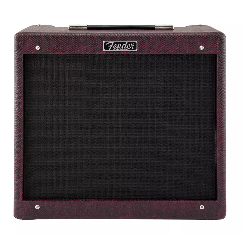 Fender Blues Junior IV Limited Edition Electric Guitar Tube Amp with 12" Speaker, 15 Watts-Red Snake Texas-Music World Academy