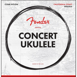 Fender California Coast Concert Ukulele Strings-Clear Nylon-Music World Academy