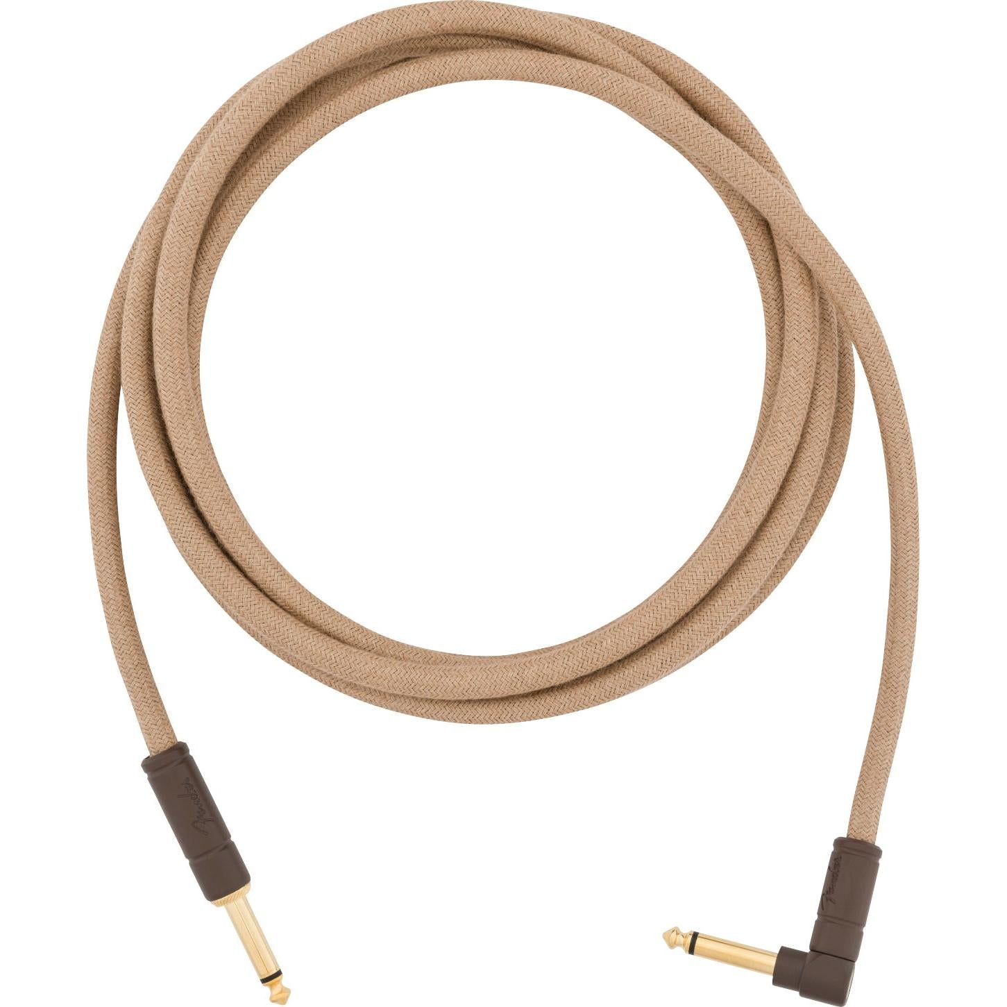 Fender Festival Istrument Cable 1/4" Male- 1/4" Male RA, 10ft-Hemp Natural-Music World Academy