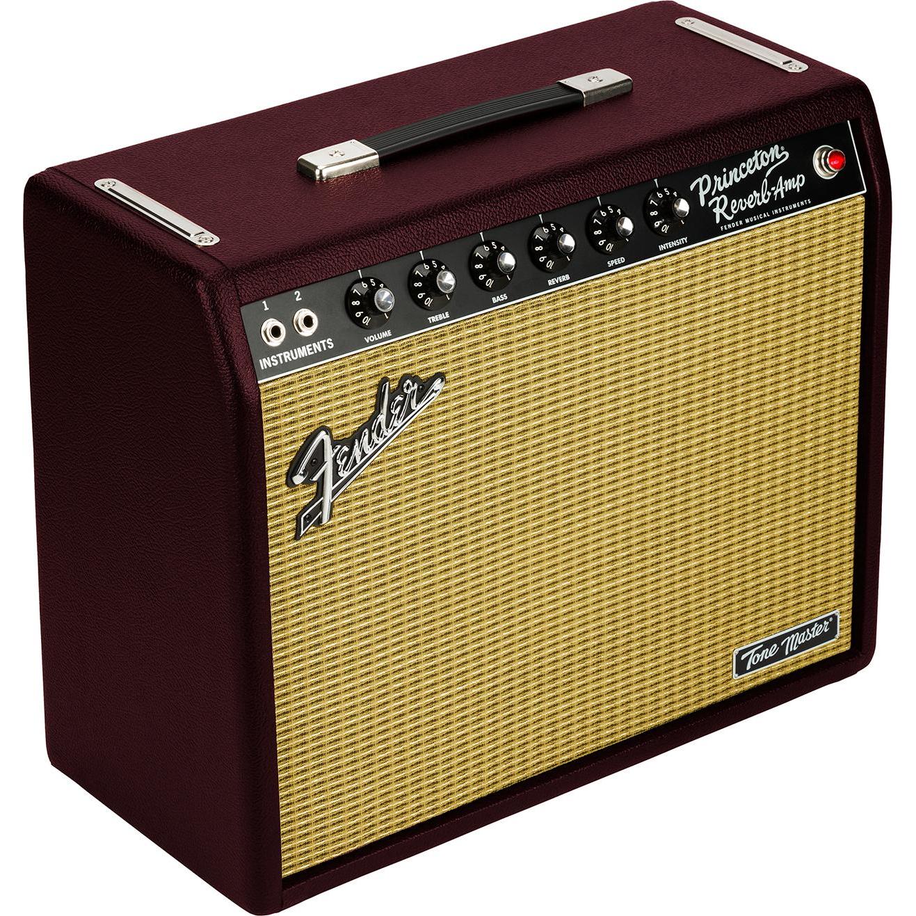 Fender Limited Edition FSR Tone Master Princeton Reverb Combo Electric Guitar Amp with 10" Speaker-Wine Red-Music World Academy