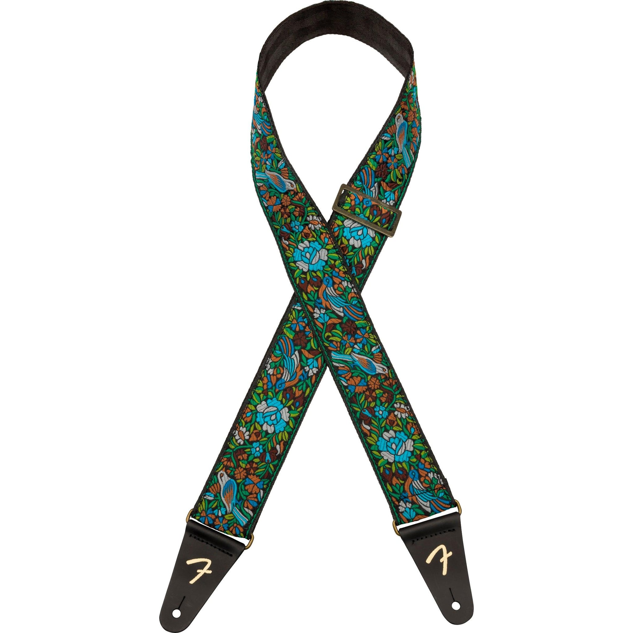 Fender Mosaic Jacquard Guitar Strap-Green-Music World Academy