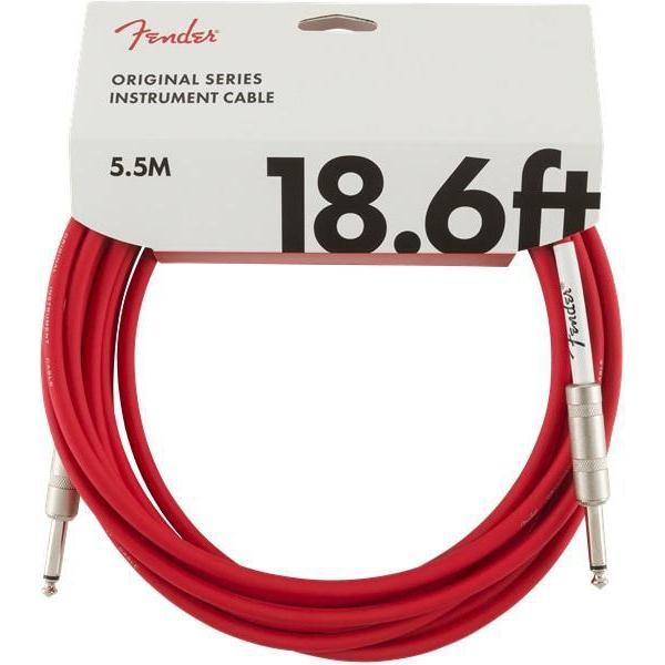 Fender Original Series Instrument Cable 1/4" Male- 1/4" Male 18.6ft-Fiesta Red-Music World Academy