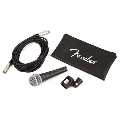 Fender P-25S Dynamic Microphone with 16ft XLR-XLR Cable-Music World Academy