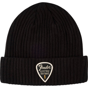 Fender Pick Patch Ribbed Beanie-Black-Music World Academy