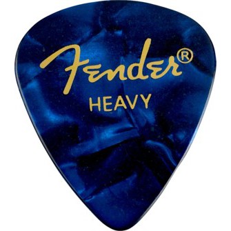 Fender Premium Celluloid Picks 12-Pack Heavy Blue Moto (Discontinued)-Music World Academy