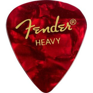 Fender Premium Celluloid Picks 12-Pack Heavy Red Moto (Discontinued)-Music World Academy
