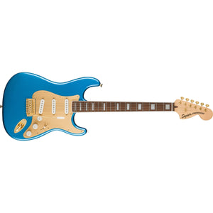 Fender Squier 40th Anniversary Gold Edition Stratocaster Electric Guitar-Lake Placid Blue-Music World Academy