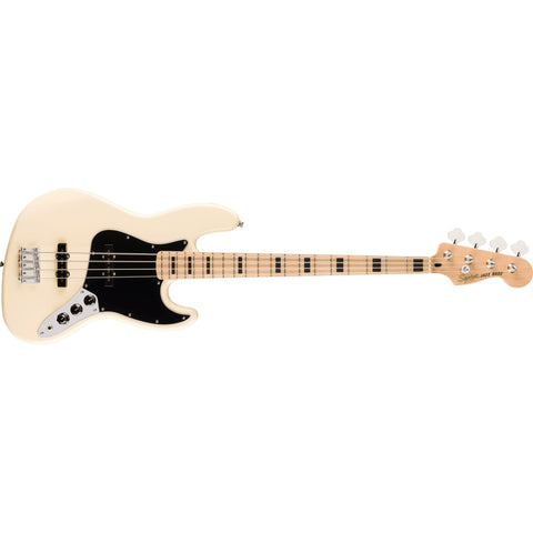 Fender Squier Affinity Series Active Jazz Bass Guitar MN-Olympic White-Music World Academy