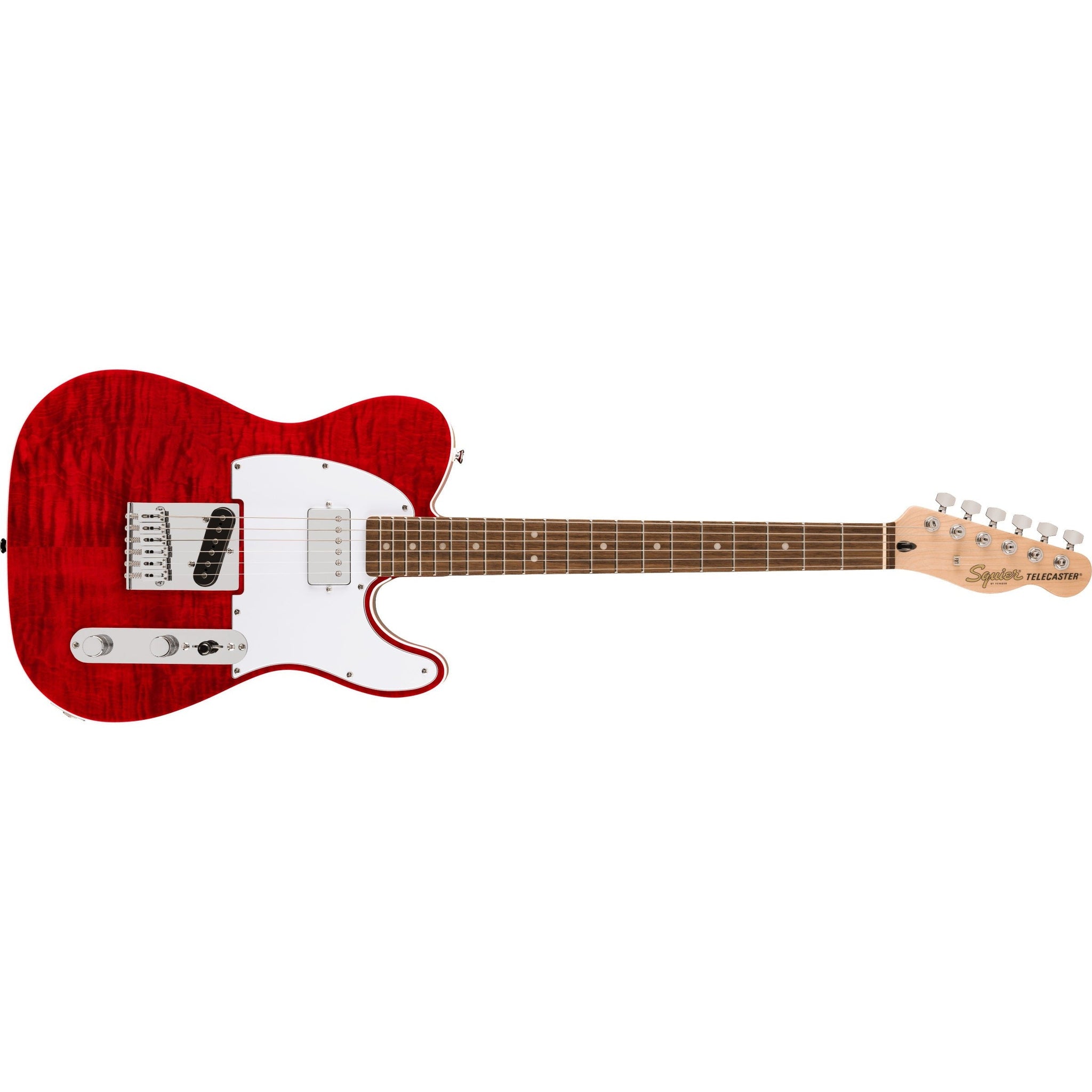 Fender Squier Affinity Series Telecaster FMT Electric Guitar-Crimson Red Transparent-Music World Academy