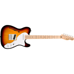 Fender Squier Affinity Series Telecaster Thinline Electric Guitar MN-3-Colour Sunburst-Music World Academy