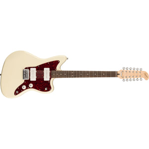 Fender Squier Paranormal Jazzmaster XII Electric Guitar-Olympic White-Music World Academy