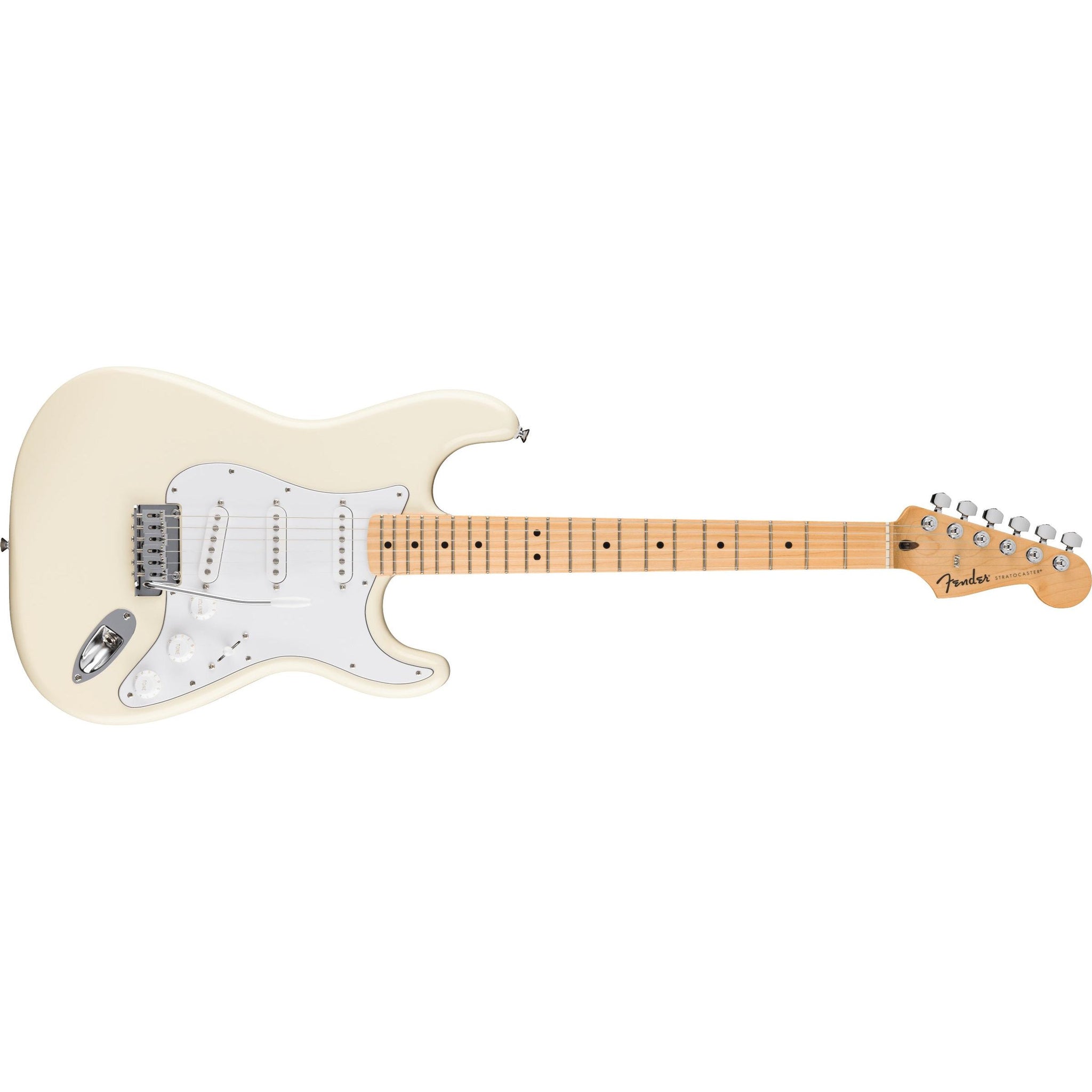 Fender Standard Stratocaster Electric Guitar MN-Olympic White-Music World Academy