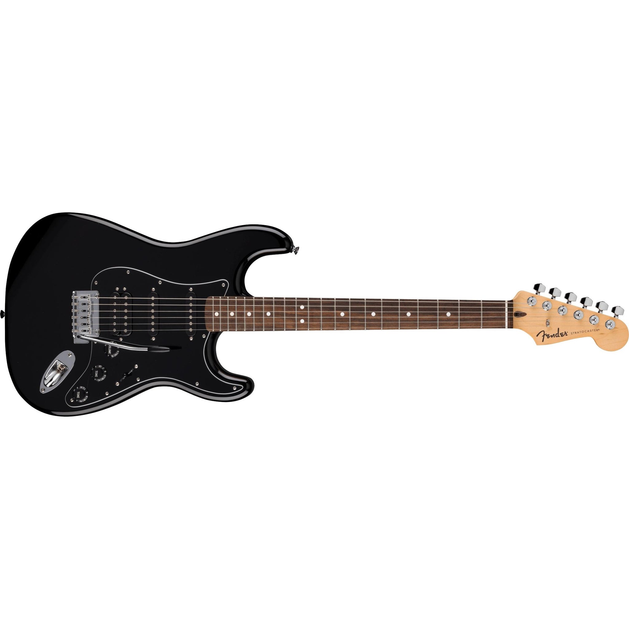 Fender Standard Stratocaster HSS Electric Guitar-Black-Music World Academy