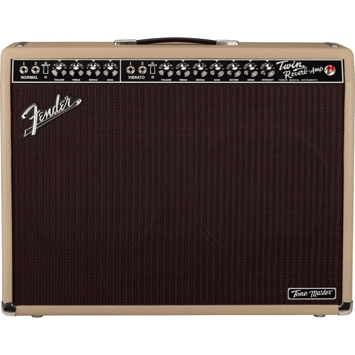 Fender Tone Master Twin Reverb Electric Guitar Amp with 2x12" Speakers, 200 Watts-Blonde-Music World Academy