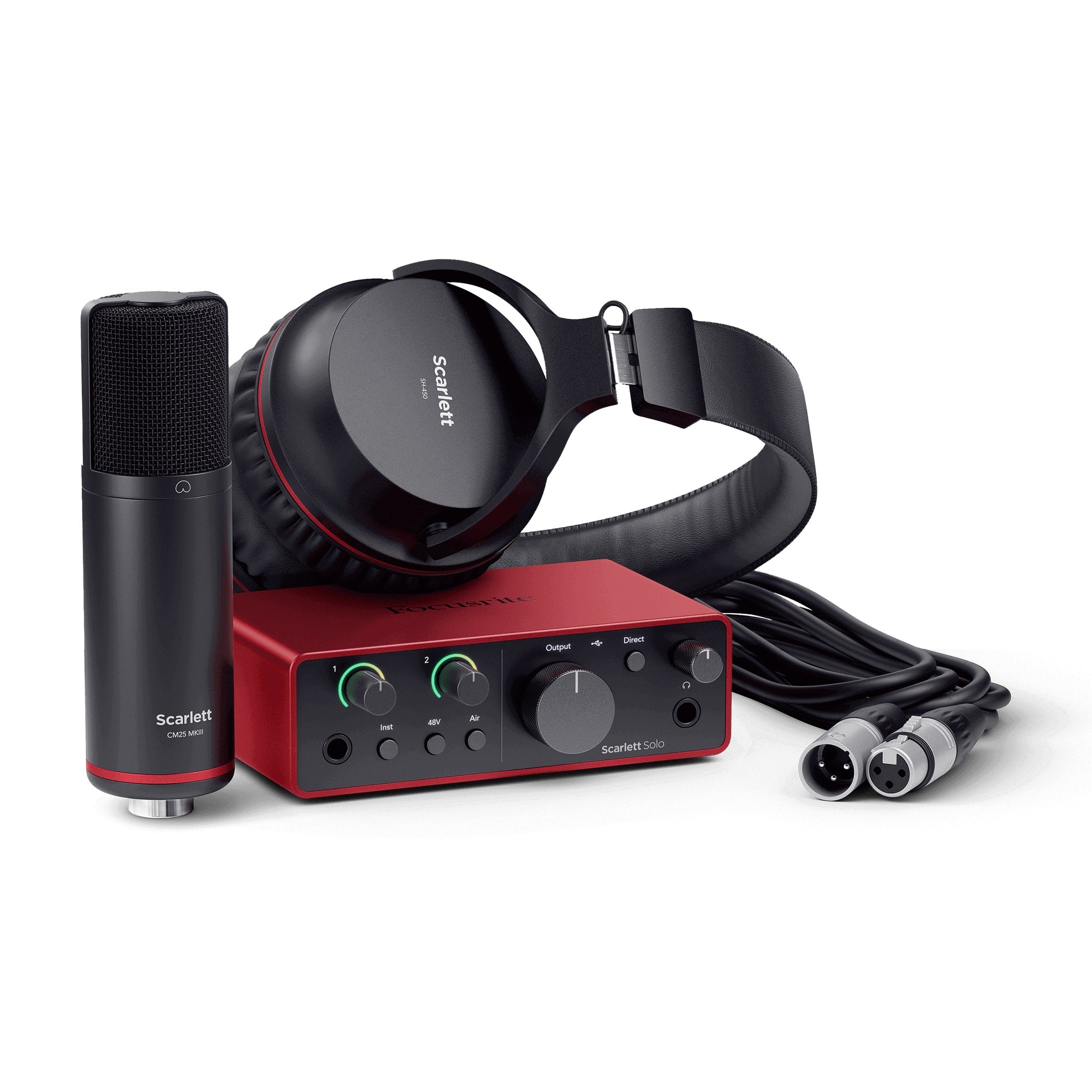 Focusrite SCARLETT-SOLO-STUDIO 4th GEN USB Audio Interface Kit-Music World Academy