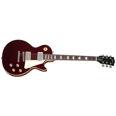 Gibson Les Paul Standard 60's Plaintop Electric Guitar with Hardshell Case-Burgundy-Music World Academy