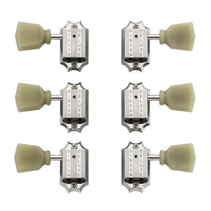 Gibson PMMH-010 Vintage Nickel Machine Heads with Pearloid Buttons-Set of 6 (3+3)-Music World Academy