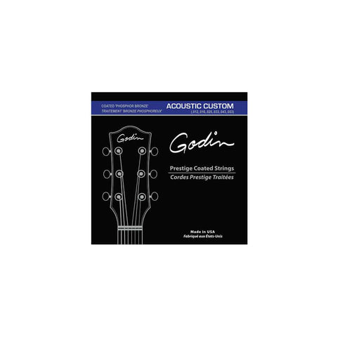 Godin Prestige Coated Phosphor Bronze Acoustic Guitar Strings Custom 12-53-Music World Academy