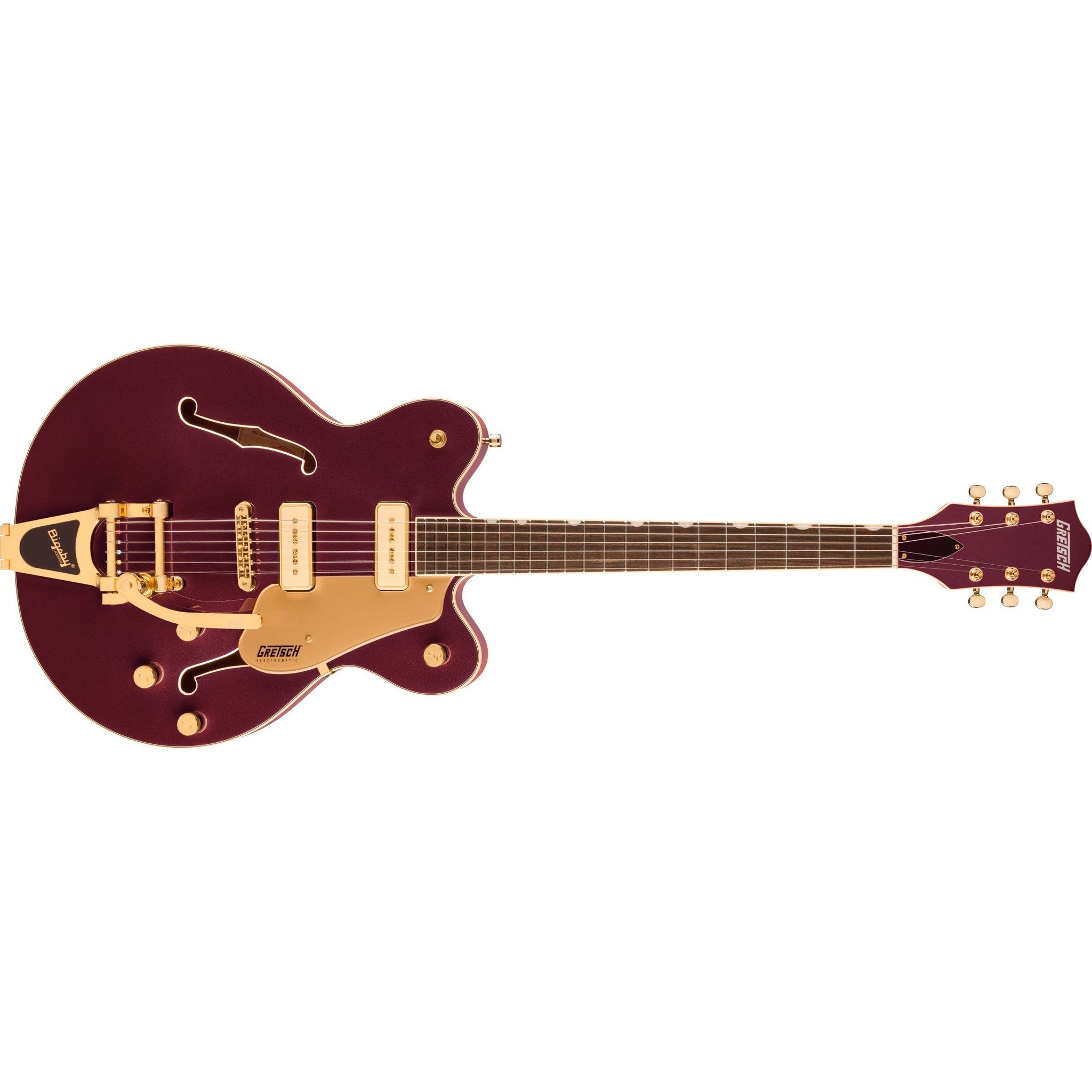 Gretsch Electromatic Pristine LTD Edition Center Block Double Cut with Bigsby-Dark Cherry Metallic-Music World Academy