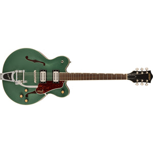 Gretsch G2622T Streamliner Centre Block DC Hollowbody Electric Guitar-Steel Olive-Music World Academy