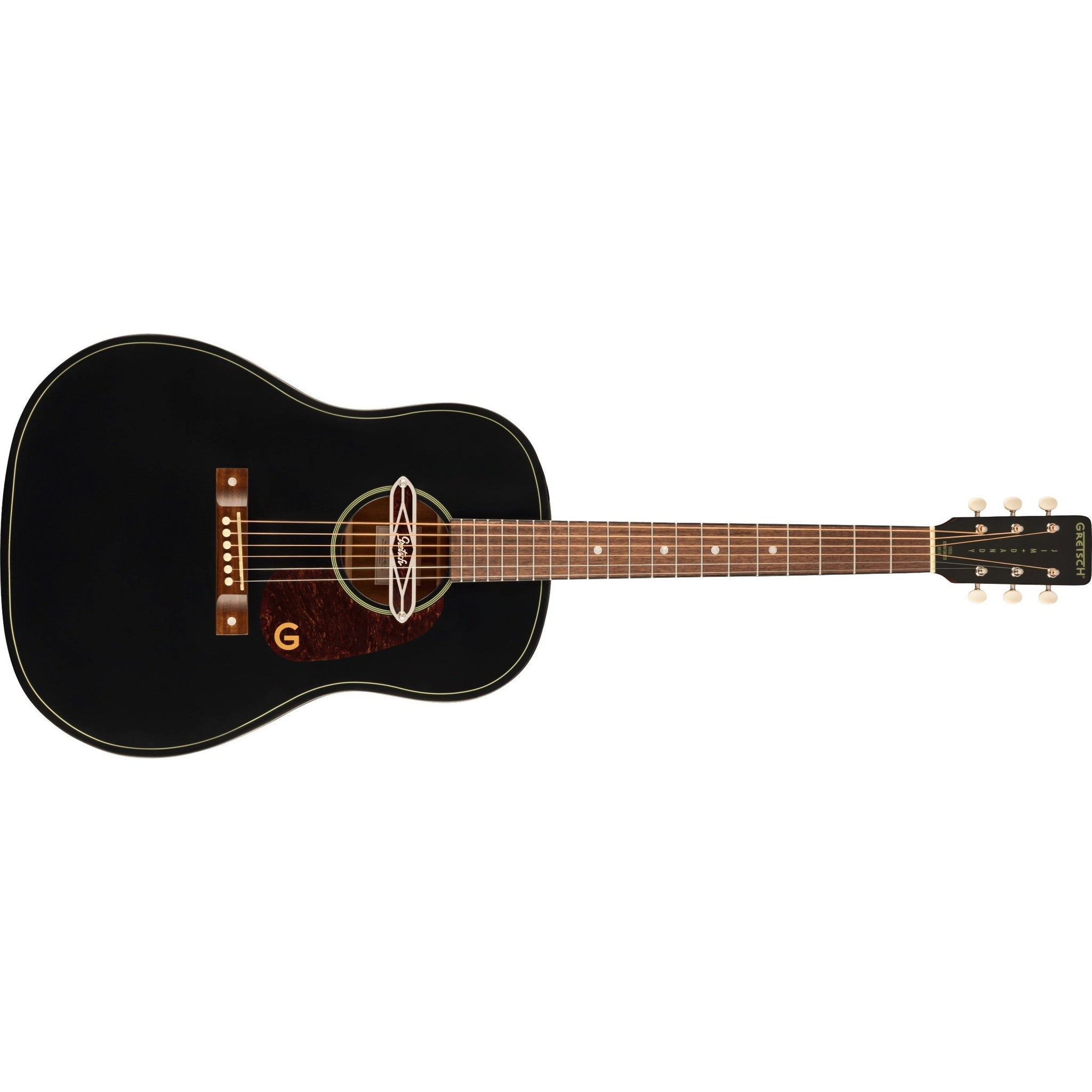 Gretsch Jim Dandy Deltoluxe Acoustic/Electric Guitar-Black Top-Music World Academy