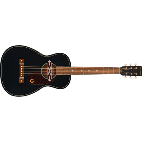 Gretsch Jim Dandy Deltoluxe Parlor Acoustic/Electric Guitar-Black Top-Music World Academy