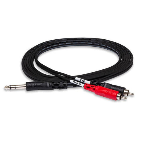 Hosa TRS-202 Insert Cable 1/4" TRS Male-2-RCA Male-2m-Music World Academy