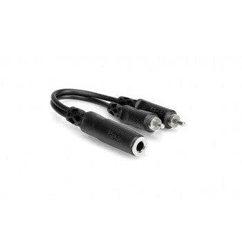 Hosa YPR-131 Y-Cable Dual RCA-1/4" Female-Music World Academy