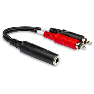 Hosa YPR-257 Stereo Breakout Adaptor 1/4 TRSF Female-Dual RCA-Music World Academy