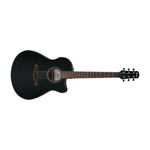 Ibanez AAM340CE-RUB Advanced Auditorium Acoustic/Electric Guitar-Rustic Black High Gloss-Music World Academy