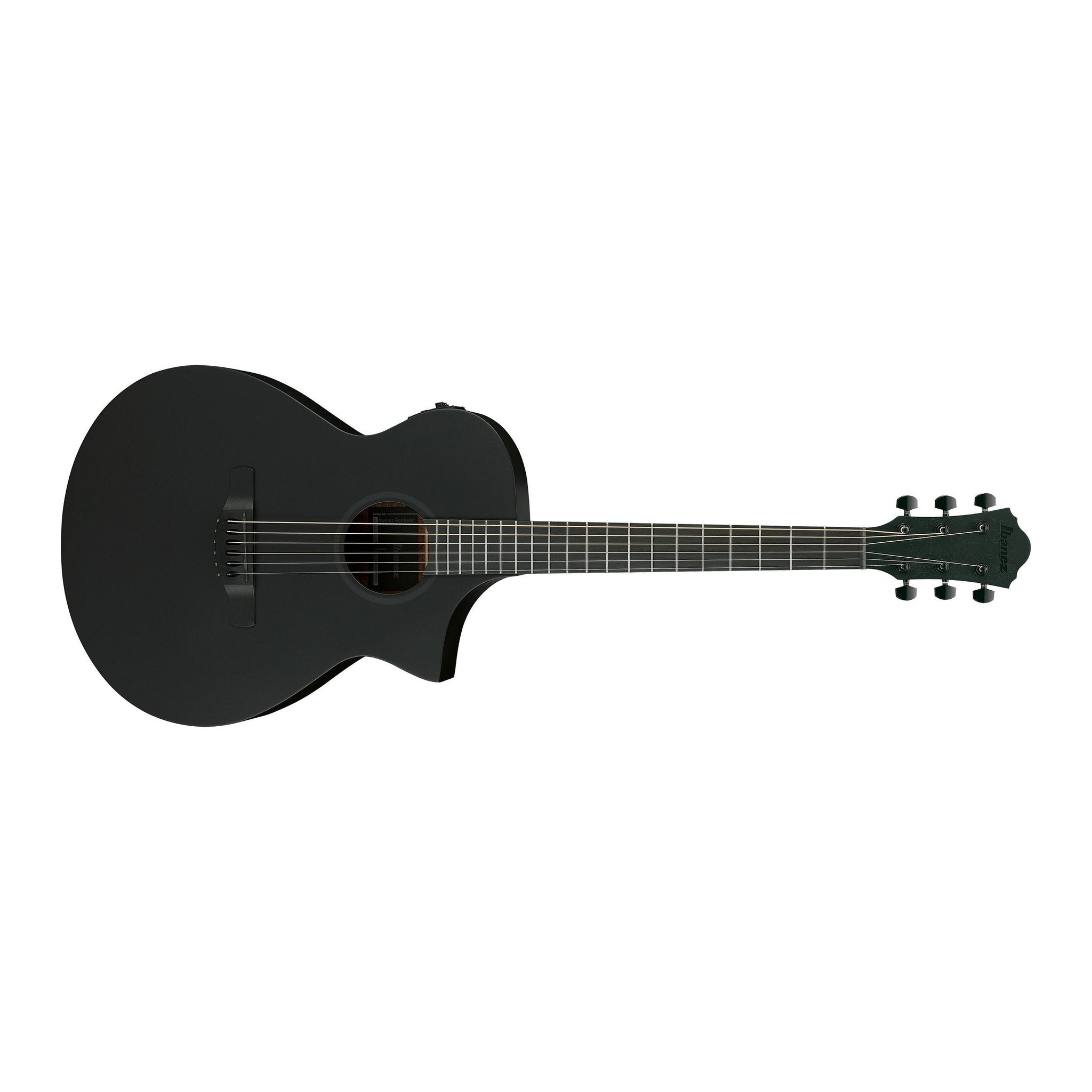 Ibanez AEWC621-BOT AEW Series Acoustic/Electric Guitar-Black Out-Music World Academy