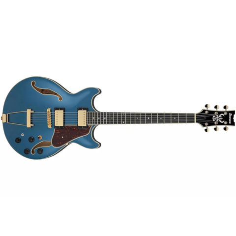 Ibanez AMH90-PBM AMH Artcore Expressionist Hollowbody Electric Guitar-Prussian Blue Metallic-Music World Academy