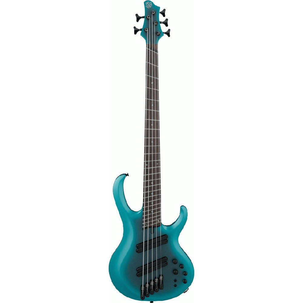 Ibanez BTB605MS-CEM BTB Workshop 5-String Electric Bass with Hardshell Case-Cerulean Aura Burst Matte-Music World Academy