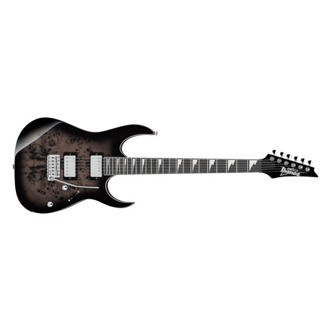 Ibanez GRG220PA1-BKB Gio Series Electric Guitar-Transparent Brown Black Burst-Music World Academy