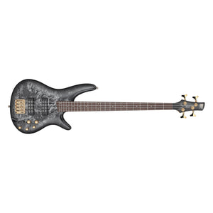 Ibanez SR300EDX-BZM SR Series Electric Bass Guitar-Black Ice Frozen Matte-Music World Academy