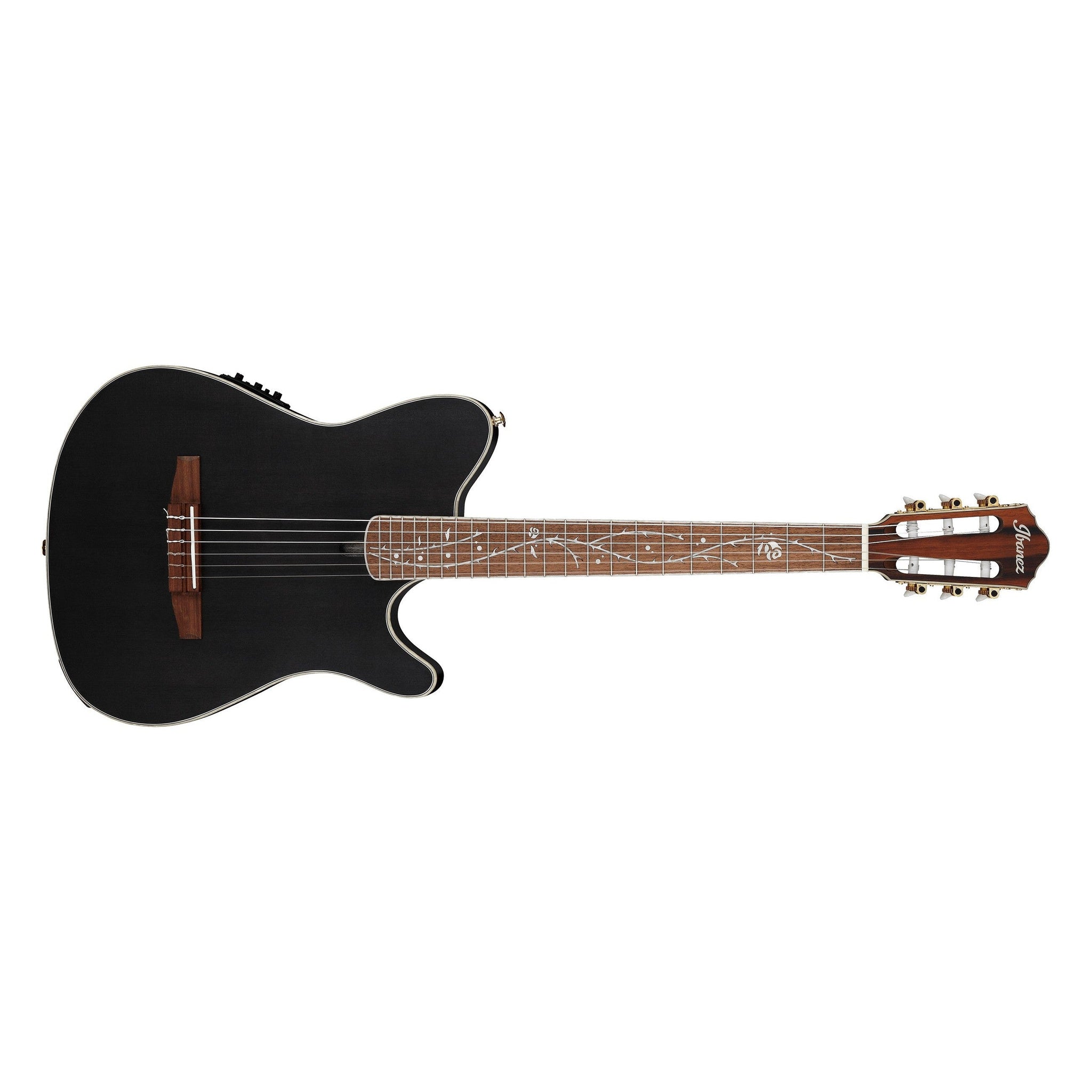 Ibanez TOD10N-TKF Tim Henson (Polyphia) Classical/Electric Guitar-Transparent Black Flat-Music World Academy