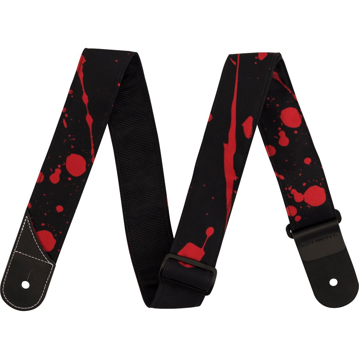 Jackson Black & Red Splatter Guitar Strap-Music World Academy