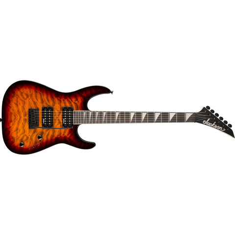 Jackson JS Series Dinky JS20 DKQ 2PT Electric Guitar-Transparent Tobacco Burst-Music World Academy