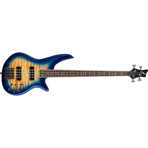 Jackson JS Series JS3Q Spectra IV Electric Bass-Amber Blue Burst-Music World Academy
