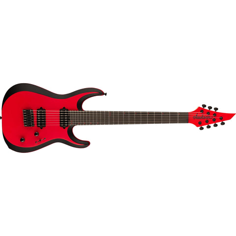 Jackson Pro Plus Series Dinky MDK HT7 7-String Electric Guitar with Gig Bag-Satin Red with Black Bevels-Music World Academy