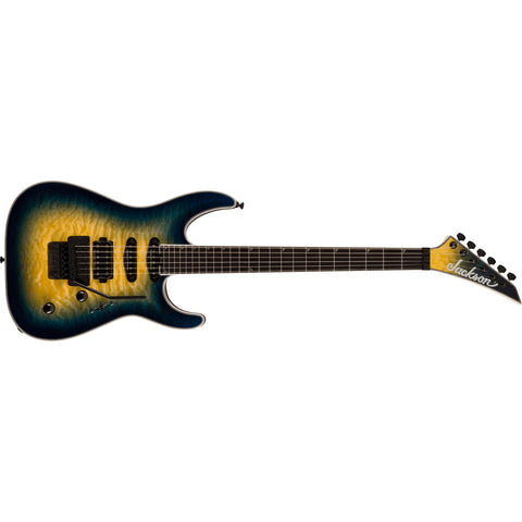 Jackson Pro Plus Series Soloist SLA3Q Electric Guitar with Gig Bag-Amber Blue Burst-Music World Academy