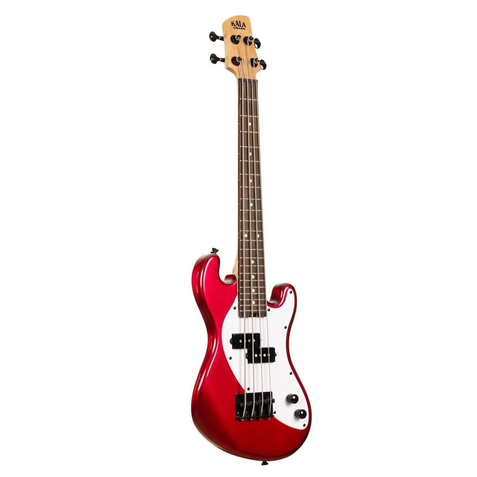 Kala UBASS-SB-RD-FS Solid Body 4-Strings Fretted U-Bass-Candy Apple Red-Music World Academy