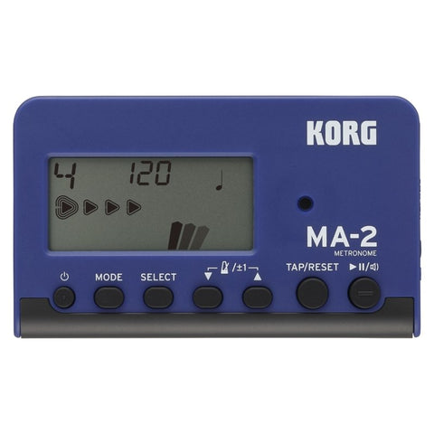 Korg MA-2BLBK Digital Metronome Black/Blue-Music World Academy