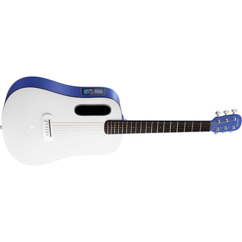 Lava Music ME PLAY 36" Acoustic/Electric Guitar with Lite Gig Bag-Deep Blue/Frost White-Music World Academy