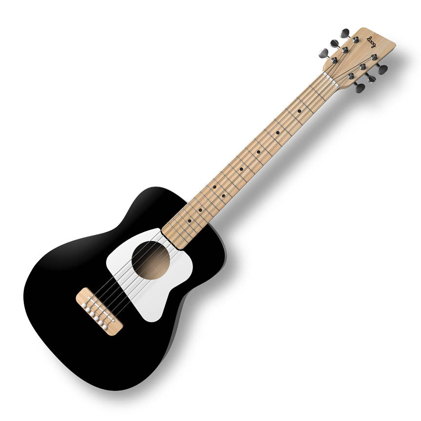 Loog LGPRVIAK Pro VI Acoustic Guitar with Flash Cards-Black-Music World Academy