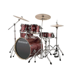 Ludwig Element Evolution 5-Piece Drum Set-Wine Red with Cymbals & Hardware (Discontinued)-Music World Academy
