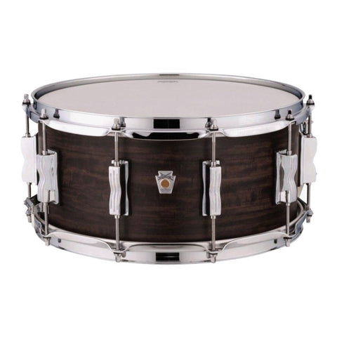 Ludwig LKS764XX3C Aged Ebony Snare Drum 6.5"x14" (Discontinued)-Music World Academy