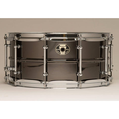 Ludwig LW6514C Black Magic Series Snare Drum 6.5"x14" with Chrome Triple-Flange Hoops (Discontinued)-Music World Academy