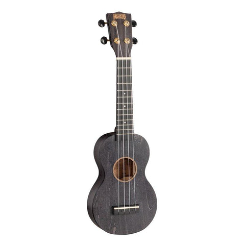 Mahalo MS1-TBK Slimline Series Soprano Ukulele with Gig Bag-Transparent Black-Music World Academy